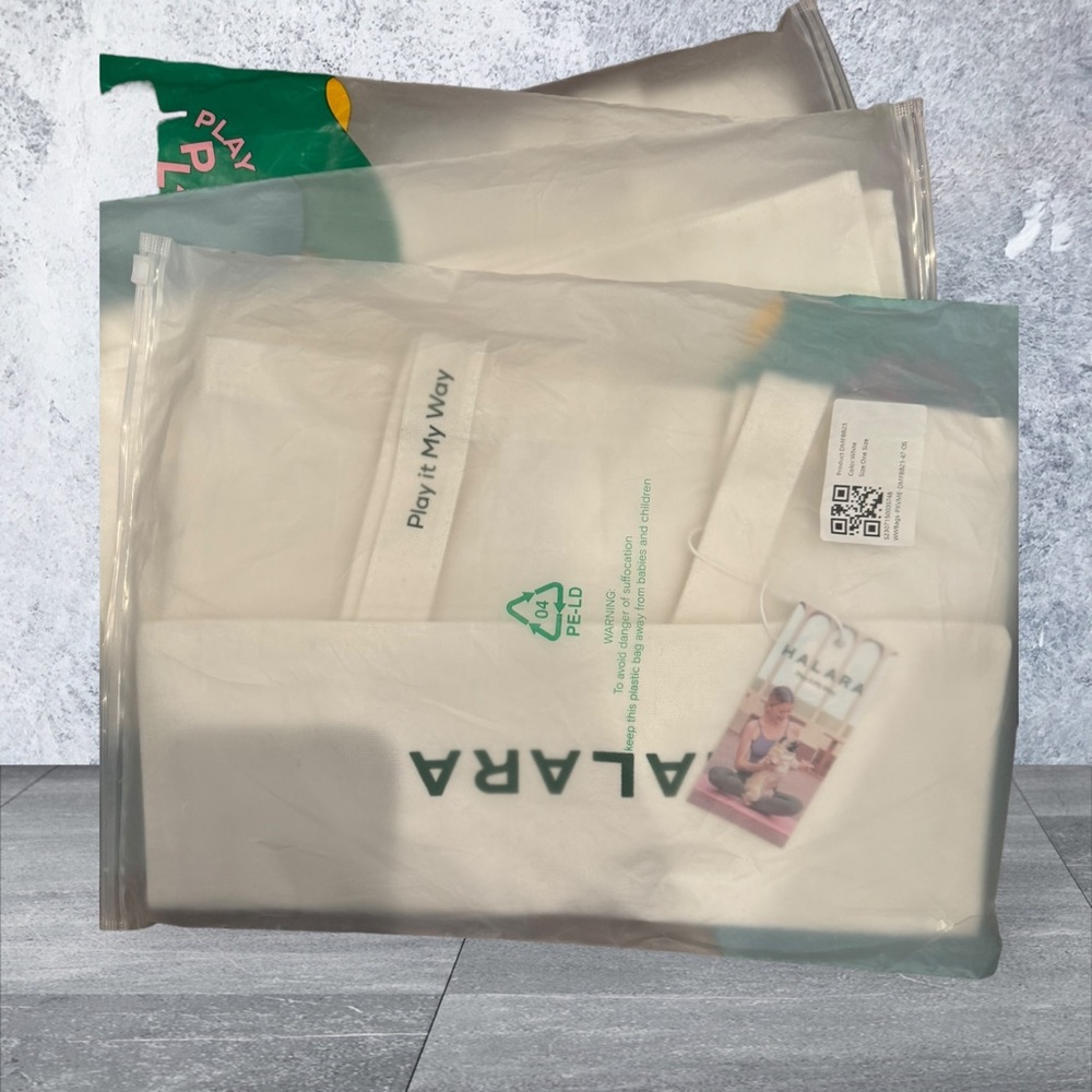 Halara Canvas Tote Bag New in Package - Picture 4 of 4